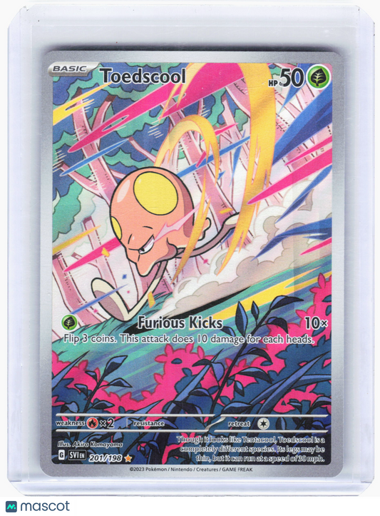 2023 Pokemon—Toedscool #201/198 Scarlet & Violet Base Set—Illustration Rare Foil