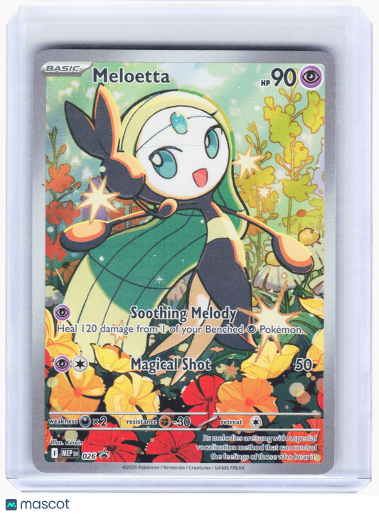 2025 Pokemon—Meloetta #026 Mega Evolution Promos—Black Star Promo Foil