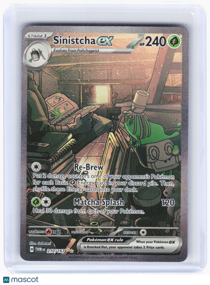 2024 Pokemon—Sinistcha ex #210/167 Twilight Masquerade—SIR Holo