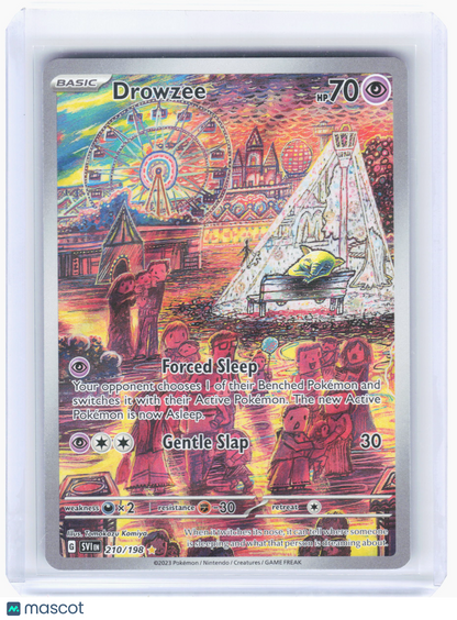 2023 Pokemon—Drowzee #210/198 Scarlet & Violet Base Set—Illustration Rare Foil