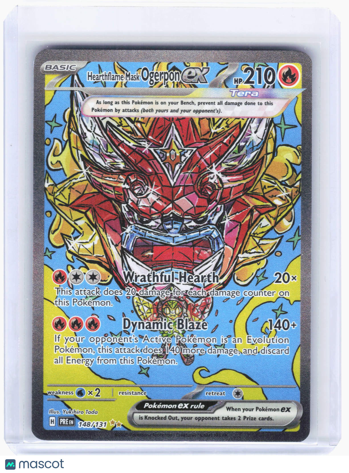 2024 Pokemon—Hearthflame Mask Ogerpon ex #148/131 Prismatic Evolutions—SIR Holo