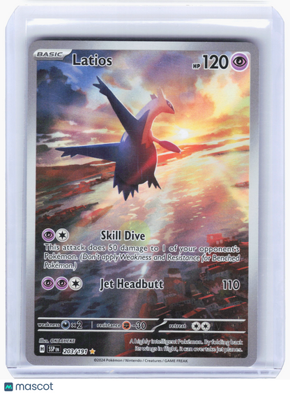 2024 Pokemon—Latios #203/191 Surging Sparks—Illustration Rare Foil
