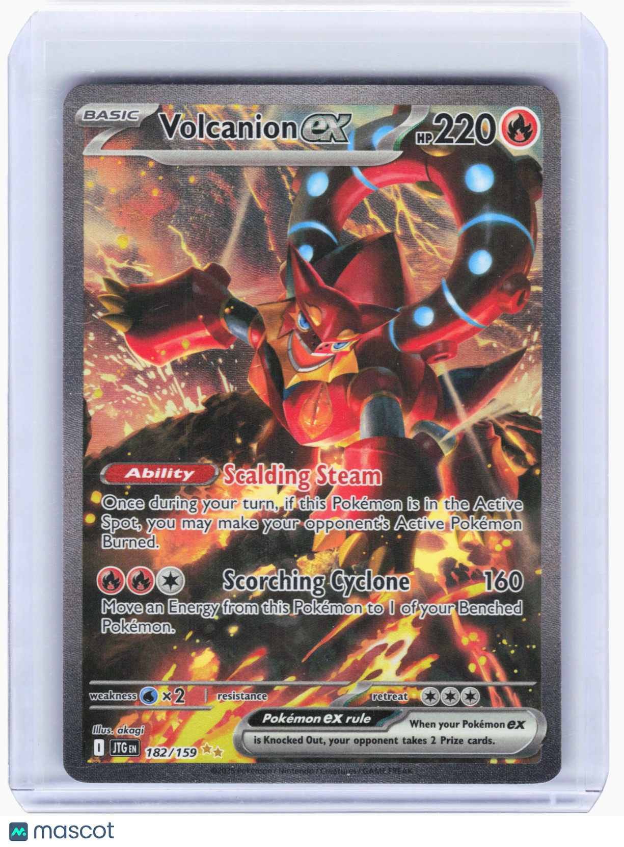 2025 Pokemon—Volcanion ex #182 Journey Together—Special Illustration Rare Holo
