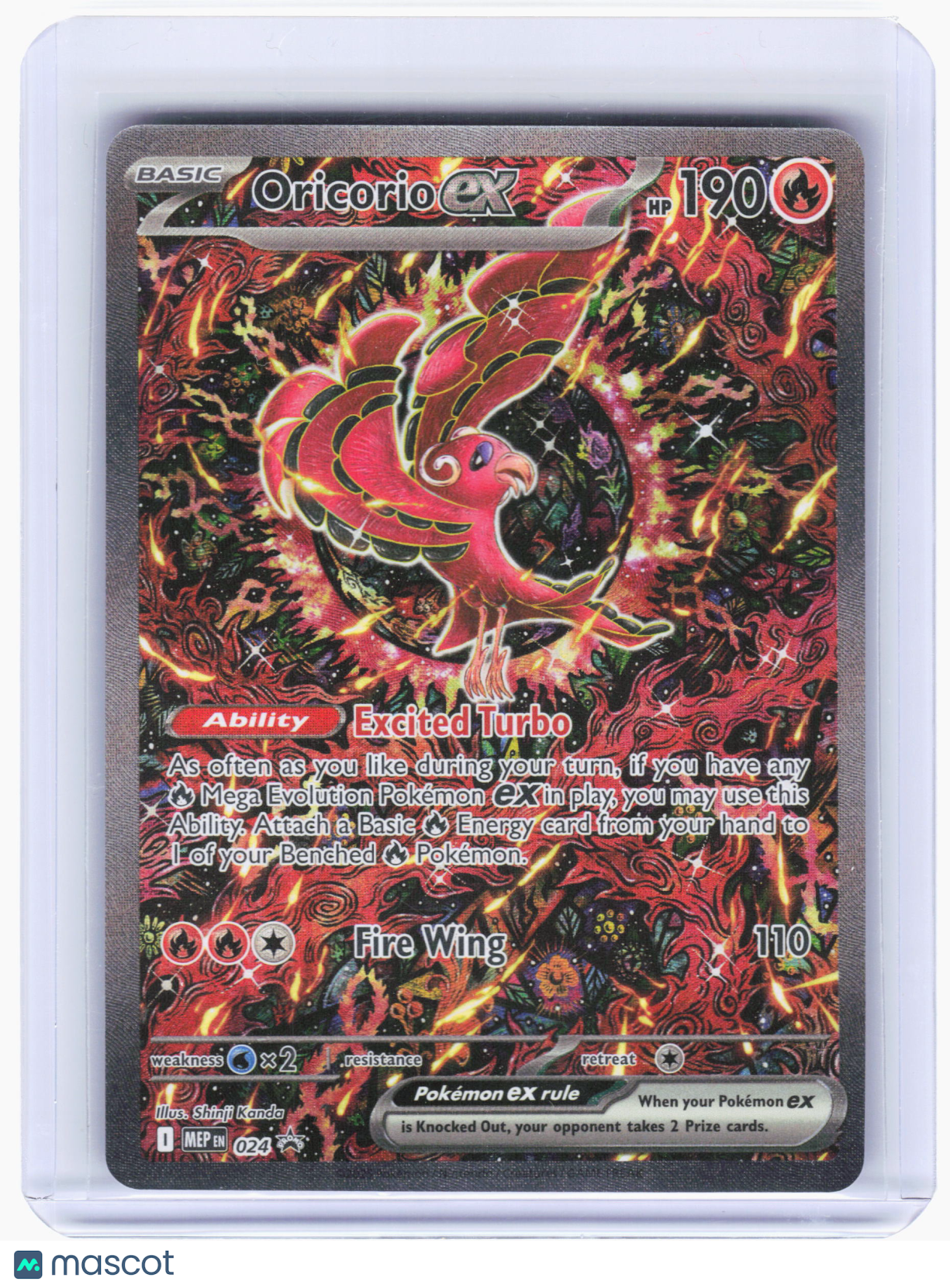 2025 Pokemon—Oricorio ex #024 Mega Evolution Promos—Black Star Promo Holo