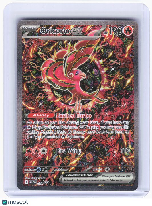 2025 Pokemon—Oricorio ex #024 Mega Evolution Promos—Black Star Promo Holo