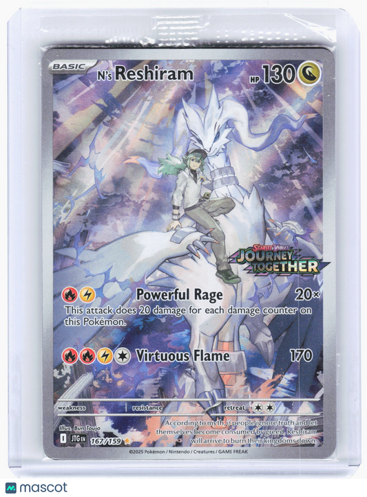 2025 Pokemon—N's Reshiram #167 MCAP—Illustration Rare Foil (Stamped) [Sealed]
