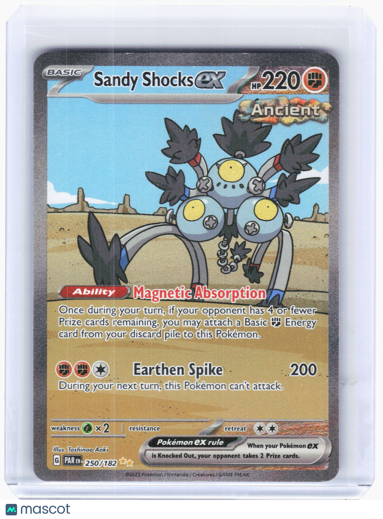 2023 Pokemon—Sandy Shocks ex #250 Paradox Rift—Special Illustration Rare Holo