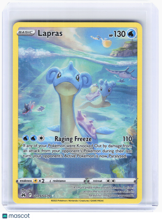 2023 Pokemon—Lapras #GG05/GG70 Crown Zenith: Galarian Gallery—Ultra Rare Foil
