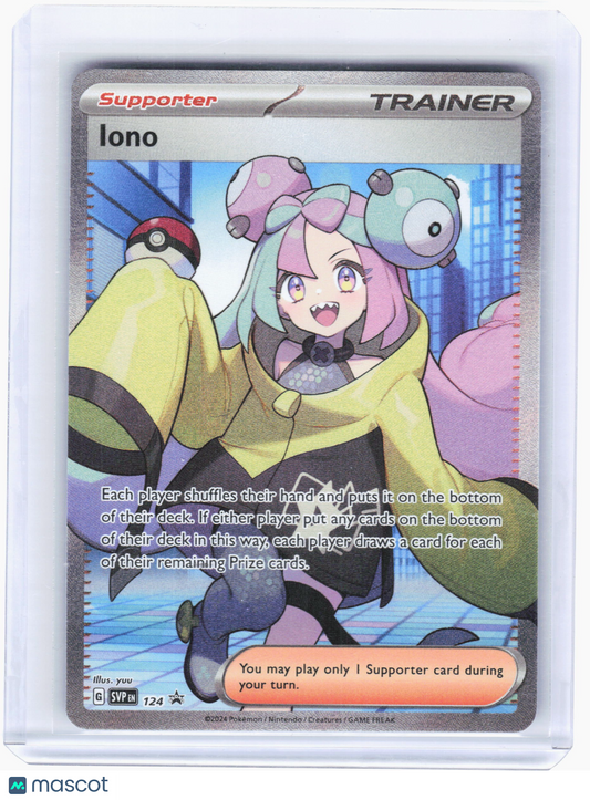 2024 Pokemon—Iono #124 Scarlet & Violet Promos—Black Star Promo Holo
