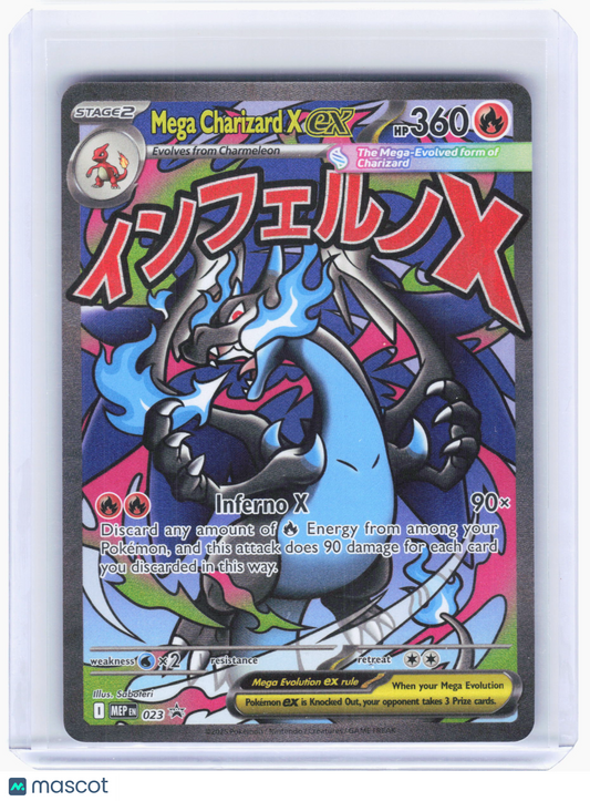 2025 Pokemon—Mega Charizard X ex #023 Mega Evolution Promo—Black Star Promo Holo