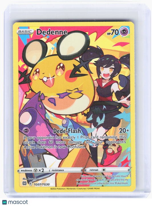 2022 Pokemon—Dedenne #TG07/TG30 Brilliant Stars: Trainer Gallery—Ultra Rare Foil
