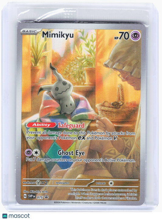 2024 Pokemon—Mimikyu #075 Scarlet & Violet Promos—Black Star Promo Foil [Sealed]