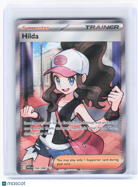 2025 Pokemon—Hilda #164/086 White Flare—Ultra Rare Holo