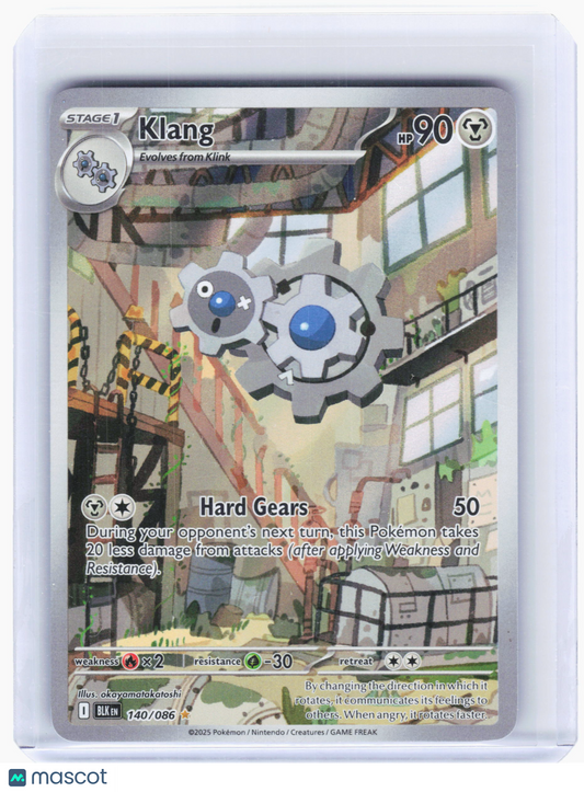 2025 Pokemon—Klang #140/086 Black Bolt—Illustration Rare Foil
