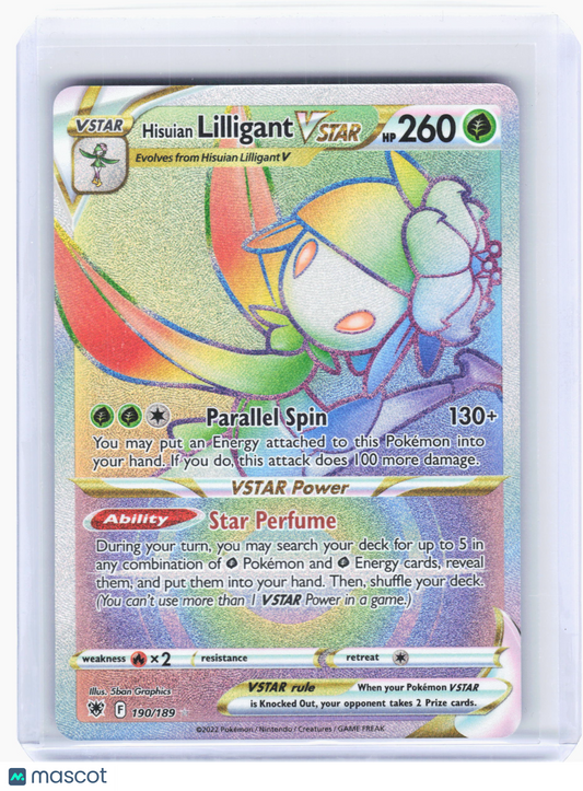 2022 Pokemon—Hisuian Lilligant VSTAR #190/189 Astral Radiance—Secret Rare Holo