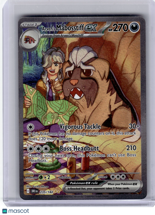 2025 Pokemon—Arven's Mabosstiff EX 235 Destined Rivals—Special Illustration Rare