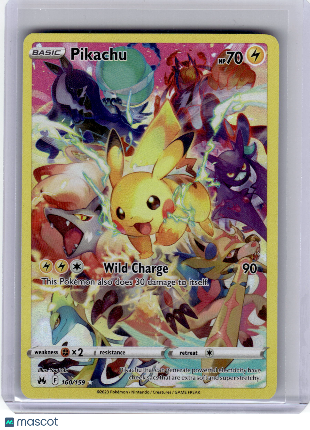 2023 Pokemon—Pikachu #160 Crown Zenith—Secret Rare Holo