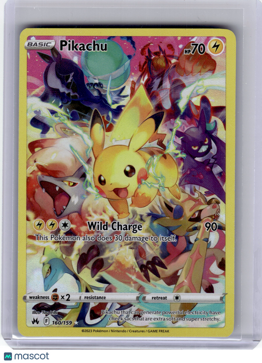 2023 Pokemon—Pikachu #160 Crown Zenith—Secret Rare Holo