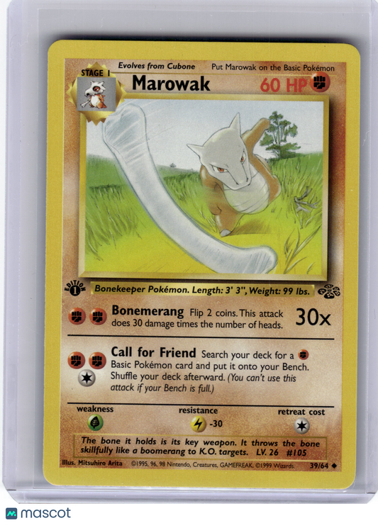 1999 Pokemon—Marowak #39 Jungle—Uncommon Non Holo 1st Edition