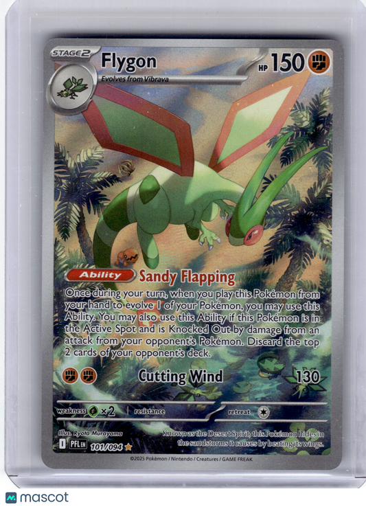 2025 Pokemon—Flygon #101 Phantasmal Flames—Illustration Rare Holo