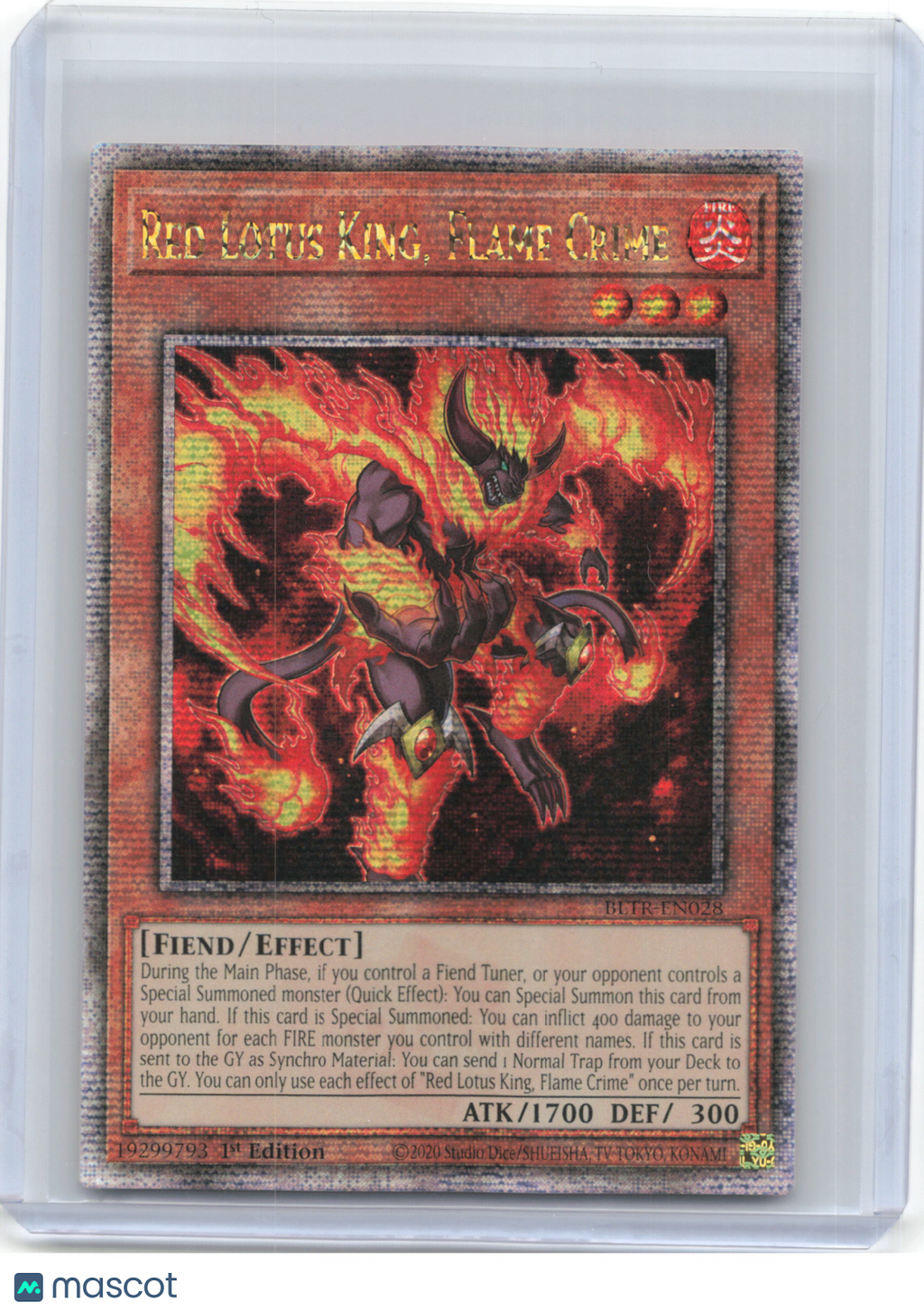 2024 YuGiOh!—Flame Crime Red Lotus King #EN028 BLTR— 1st Edition