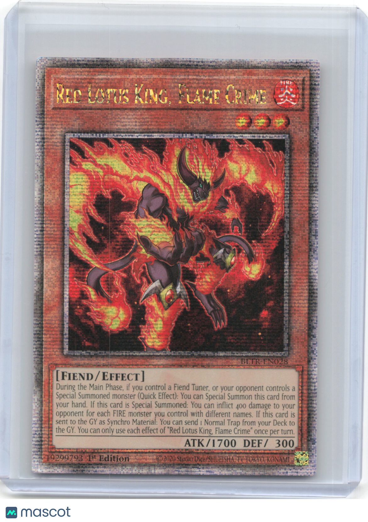 2024 YuGiOh!—Flame Crime Red Lotus King #EN028 BLTR— 1st Edition