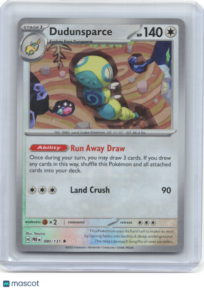 2025 Pokemon—Dudunsparce #80/131 S&V: Prismatic Evolutions—(Master Ball)