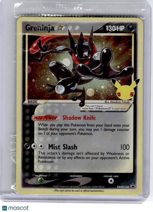 2021 Pokemon—Greninja #144 Celebrations—Black Star Promo Holo (Sealed)