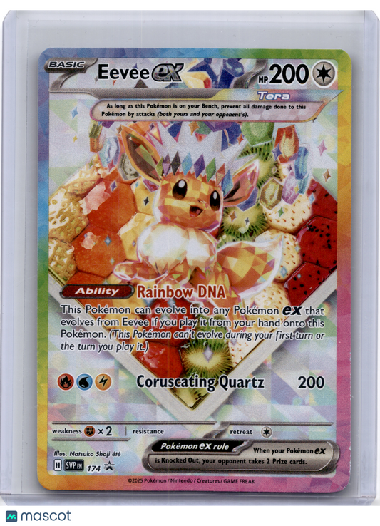 2025 Pokemon—Eevee EX #174 Scarlet & Violet—Black Star Promo Holo