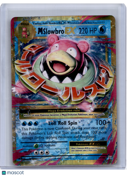 2016 Pokemon—M Slowbro EX #27 Evolutions—Rare Holo