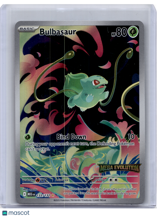 2025 Pokemon—Bulbasaur #133 Mega Evolutions—Illustration Rare Holo [Stamped]