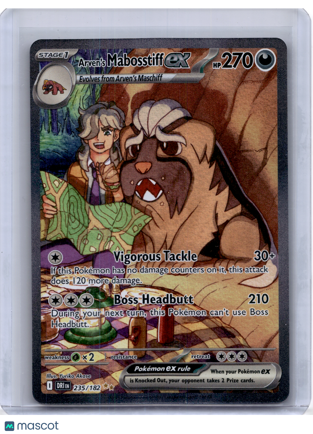 2025 Pokemon—Arven's Mabosstiff EX #235 Destined Rivals—SIR Holo