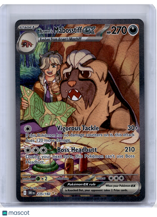 2025 Pokemon—Arven's Mabosstiff EX #235 Destined Rivals—SIR Holo