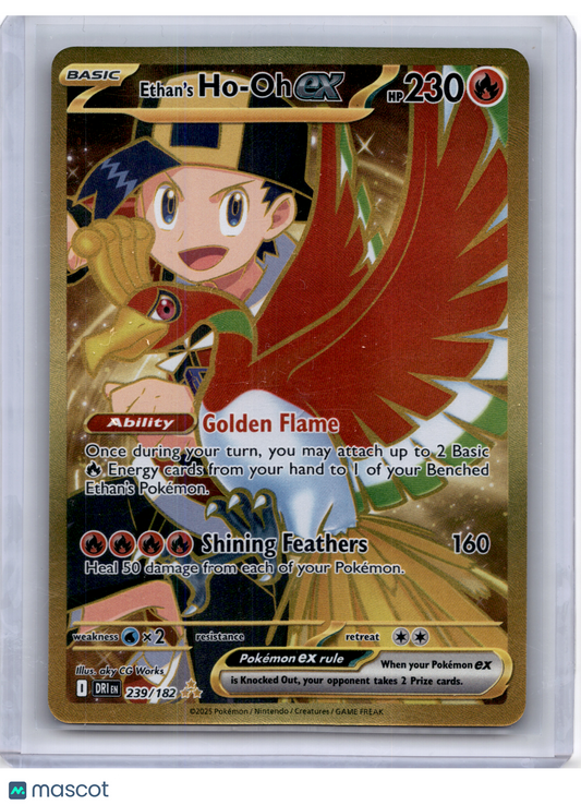 2025 Pokemon—Ethan's Ho-Oh EX #239 Destined Rivals—Hyper Rare Holo