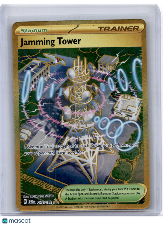 2025 Pokemon—Jamming Tower #243 Destined Rivals—Hyper Rare Gold