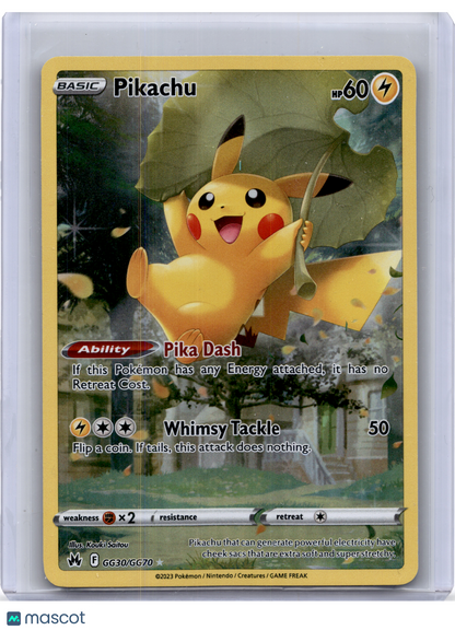 2023 Pokemon—Pikachu #GG30 Crown Zenith: Galarian Gallery—Rare Holo