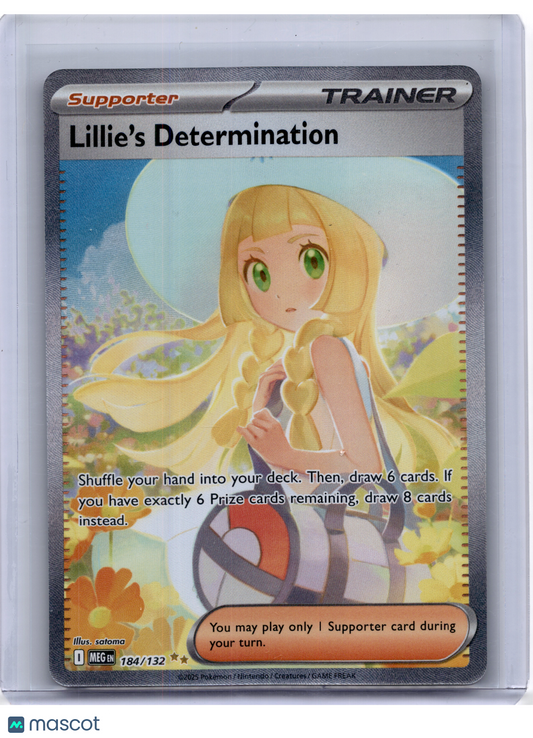 2025 Pokemon—Lillie's Determination #184 Mega Evolution—SIR Holo