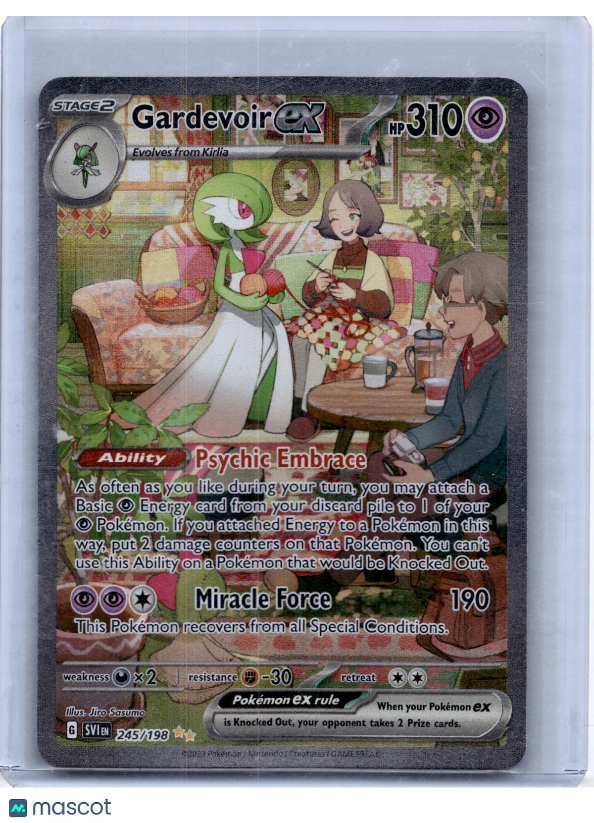 2023 Pokemon—Gardevoir EX #245 Scarlet & Violet—SIR Holo [Heavily Played]