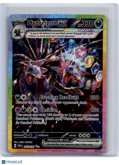 2024 Pokemon—Hydreigon EX #240 Surging Sparks—Special Illustration Rare Holo