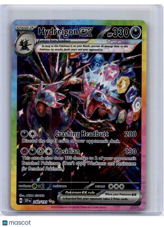2024 Pokemon—Hydreigon EX #240 Surging Sparks—Special Illustration Rare Holo