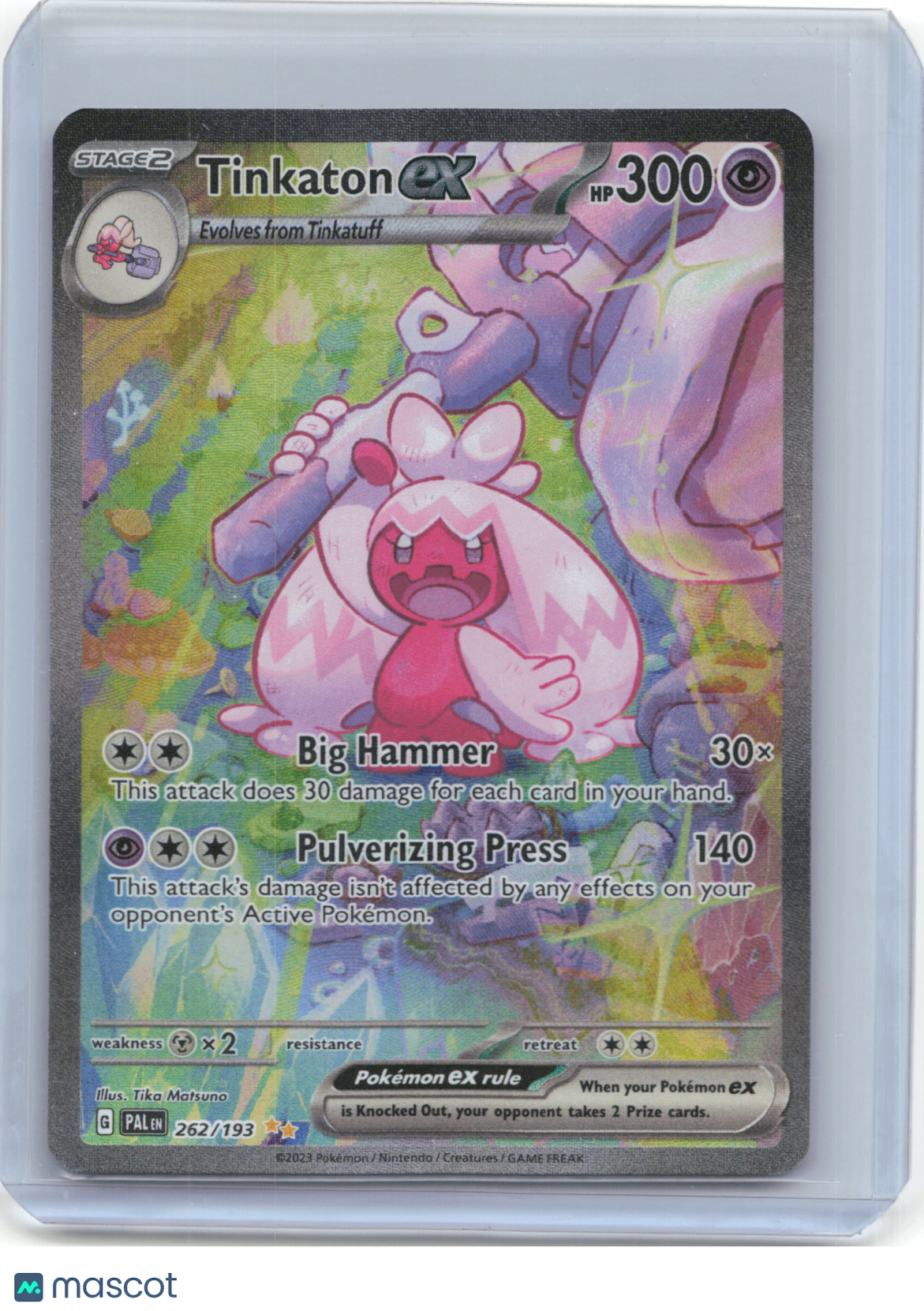 2023 Pokemon—Tinkaton ex #262/193 Scarlet & Violet - Paldea Evolved—SIR Holo