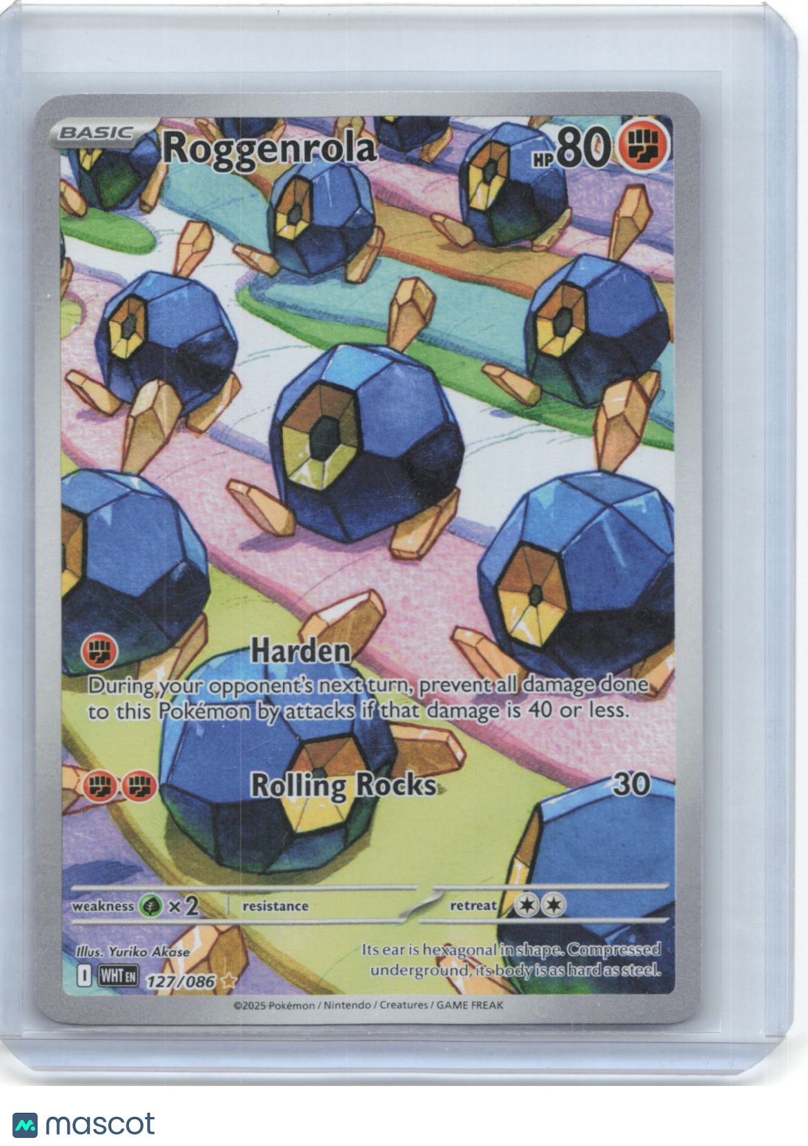 2025 —Roggenrola #127/86 Pokemon Scarlet & Violet White Flare—IR Foil
