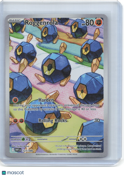 2025 —Roggenrola #127/86 Pokemon Scarlet & Violet White Flare—IR Foil