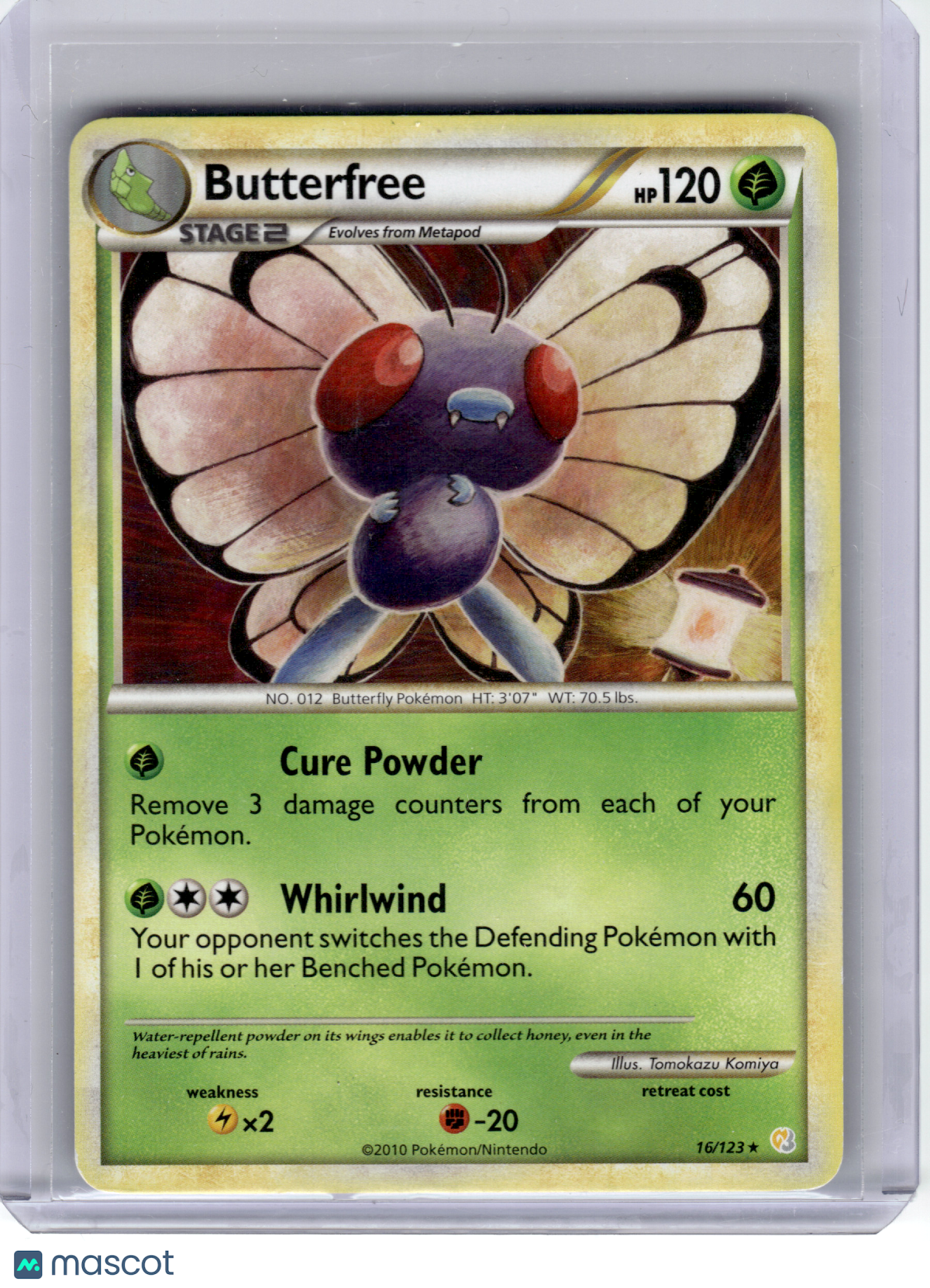 2010 Pokemon—Butterfree #16 HeartGold & SoulSilver—Rare Non-Holo