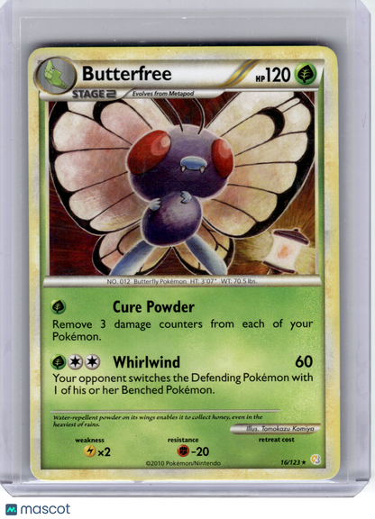 2010 Pokemon—Butterfree #16 HeartGold & SoulSilver—Rare Non-Holo