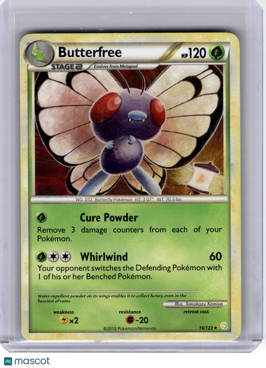 2010 Pokemon—Butterfree #16 HeartGold & SoulSilver—Rare Non-Holo