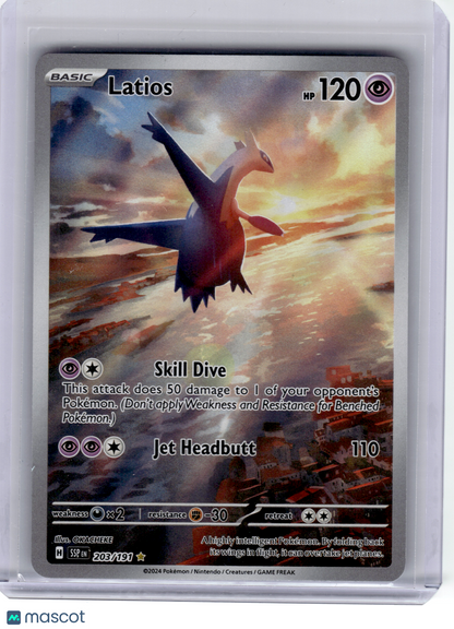 2024 Pokemon—Latios #203 Surging Sparks—Illustration Rare Holo