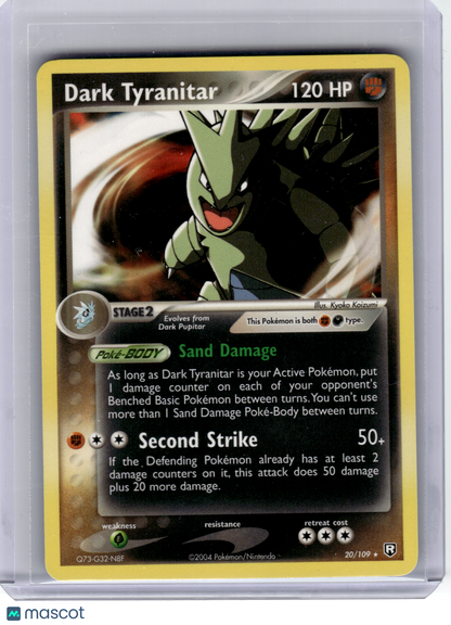 2004 Pokemon—Dark Tyranitar #20 Team Rocket Returns—Rare Non-Holo