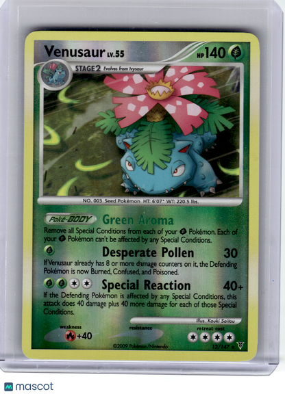 2009 Pokemon—Venusaur #13 Supreme Victors—Rare Holo