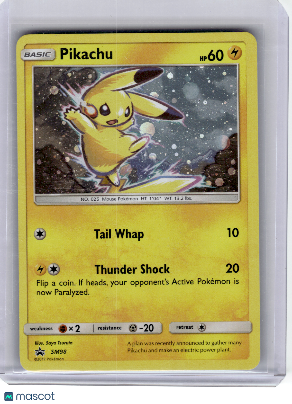 2017 Pokemon—Pikachu #SM98 Sun & Moon—Black Star Promo Holo [Lightly Played]